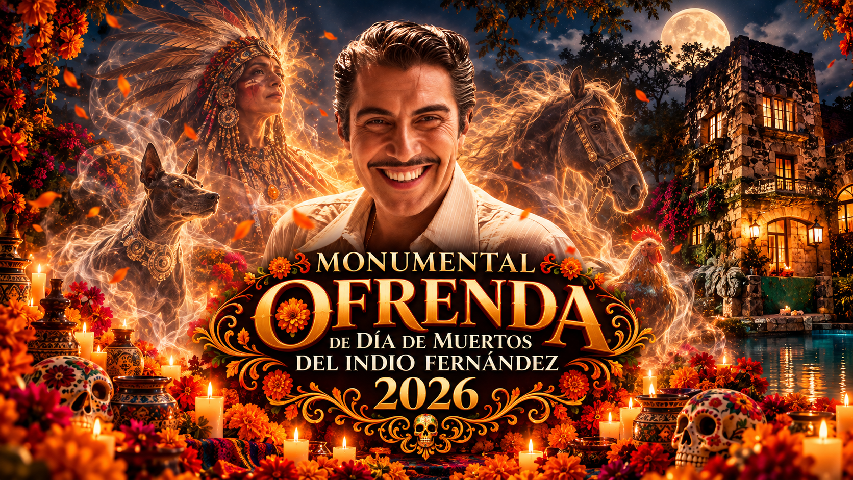 Monumental Ofrenda de Día de Muertos del Indio Fernández